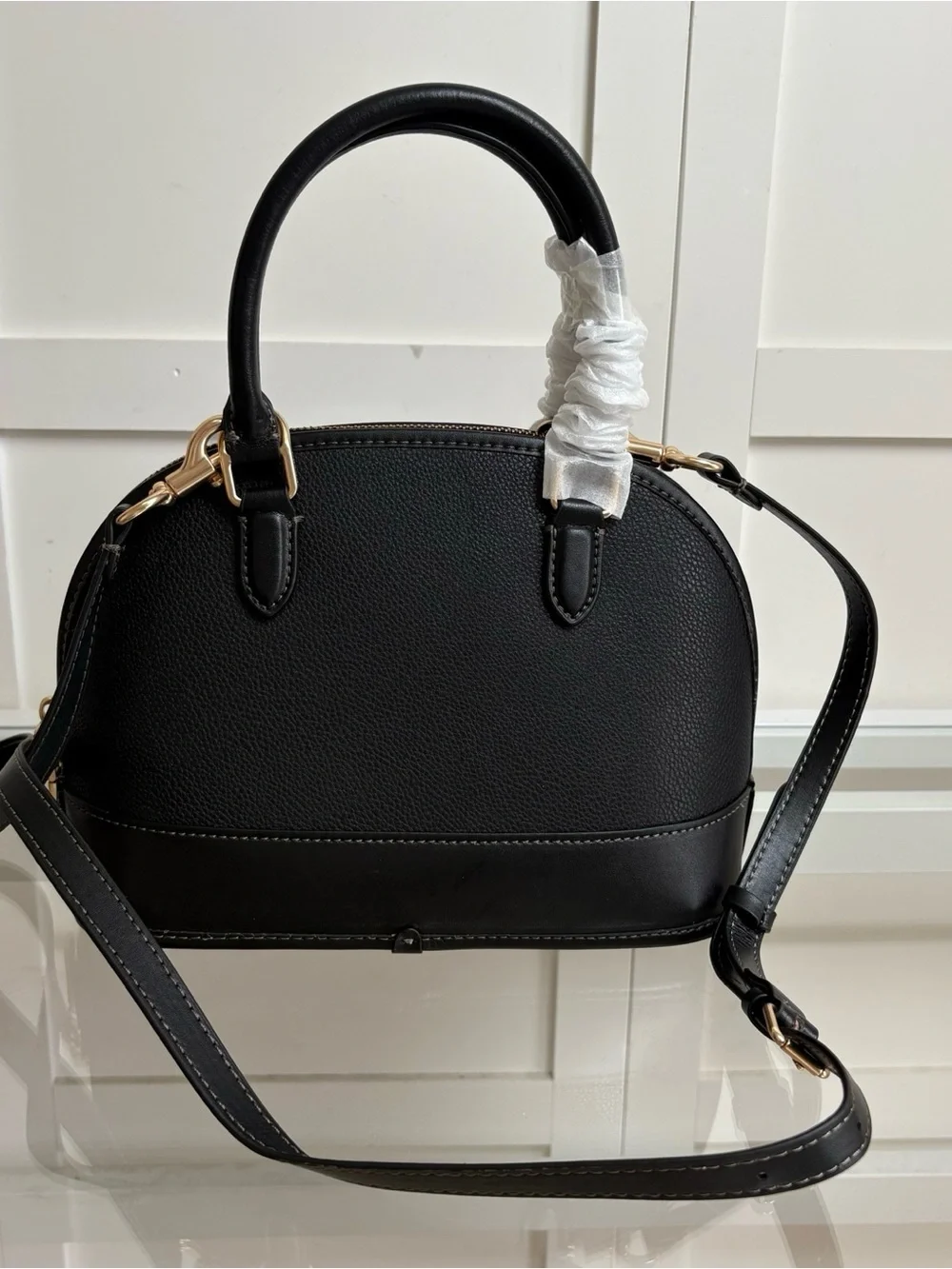Coach Black Dome Satchel Handbag